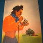 Cowboy litho cruise ocean liner NY Trinidad ship dinner menu SS Uruguay Moore-McCormack Lines 1951