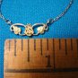 Black Hills Landstroms 10K gold leaves rose necklace pendant sterling silver chain 15.50 inch