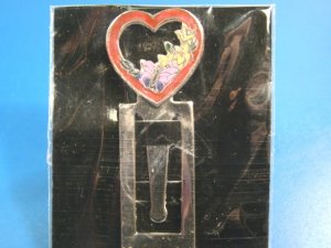 Butterfly heart bookmark red enamel open heart flowers silvertone metal book page clip bookmarker