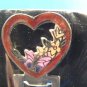 Butterfly heart bookmark red enamel open heart flowers silvertone metal book page clip bookmarker