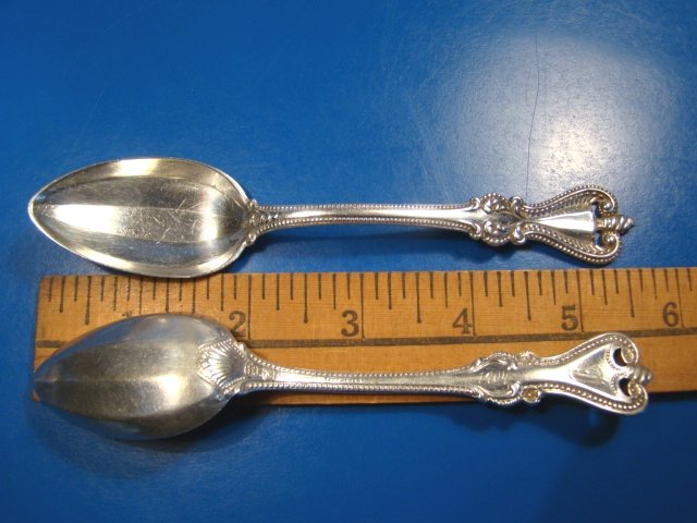 Towle Old Colonial sterling silver tea spoon 1904 monogram six antique ...