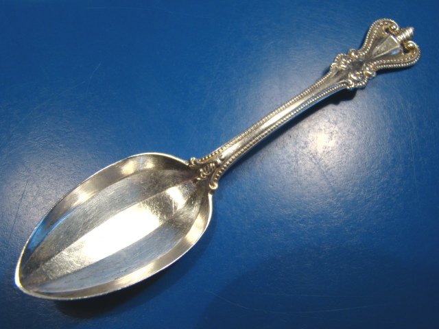 Towle Old Colonial sterling silver tea spoon 1904 monogram six antique ...