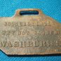 Antique Washburns Ice Cream pocket watch fob Health Food advertising enamel paint metal 1920s