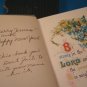 Antique Forget-me-not book scripture 1900s lithograph flowers Bible verse printed Germany