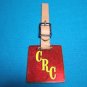 Crutcher Rolfs Cummings CRC Houston pocket watch fob vintage advertising enamel brass 1930s