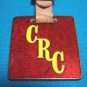 Crutcher Rolfs Cummings CRC Houston pocket watch fob vintage advertising enamel brass 1930s