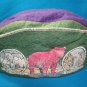 Yellowstone National Park felt hat Old Faithful Great Falls child beanie cap vintage 50s souvenir