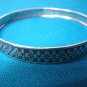 Bracelet sterling silver bangle cuff flower design vintage estate jewelry wardrobe accessory