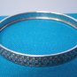 Bracelet sterling silver bangle cuff flower design vintage estate jewelry wardrobe accessory