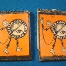 Reddy Kilowatt matchbook cover feature artwork Lion 2 match books Ks. Power 1937 Ashton B. Collins