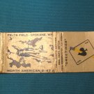 Spy airplane matchbook cover North American 0-47 116th Observation Squadron 41st Div. Ace Spades