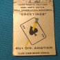 Spy airplane matchbook cover North American 0-47 116th Observation Squadron 41st Div. Ace Spades