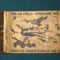 Spy airplane matchbook cover North American 0-47 116th Observation Squadron 41st Div. Ace Spades