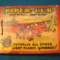 Airplane Piper Cub matchbook cover light aircraft plane match book Federal Match Co. 1930s