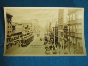 RPPC Hastings Street E streetcar auto Vancouver B.C. Canada real photo postcard Gowen Sutton 1930s