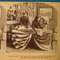 American flag draped coffin stereograph stereoview stereoscope card BW Kilburn antique 1909 JM Davis