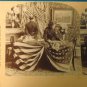 American flag draped coffin stereograph stereoview stereoscope card BW Kilburn antique 1909 JM Davis
