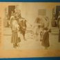 Victorian children bull cow stereograph stereoview stereoscope card Kilburn antique 1891 J Davis