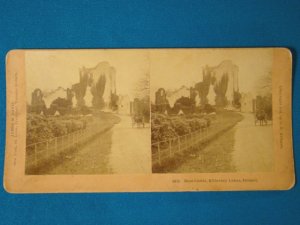 Ross Castle Killarney Lake Ireland stereograph stereoview stereoscope card BW Kilburn antique 1891