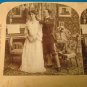Soldier Victorian lady stereograph stereoview stereoscope card B.W. Kilburn antique 1909 James Davis