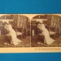 Victorian lady parlor scene stereograph stereoview stereoscope card Kilburn antique 1909 J.M. Davis