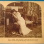 Victorian lady parlor scene stereograph stereoview stereoscope card Kilburn antique 1909 J.M. Davis