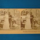 Soldier girl kissing stereoview stereo view stereoscope card B.W. Kilburn antique 1909 J.M. Davis
