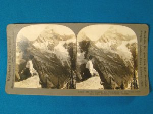 Mt. Sir Donald British Columbia Canada stereoview stereograph stereoscope card Keystone antique 1909