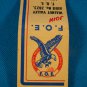 F.O.E. match book cover Fraternal Order of Eagles 1949 El Dorado Ks. Aerie 2823