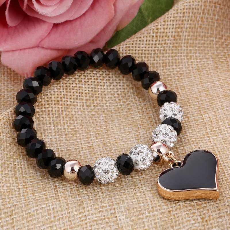 ZOSHI 2017 Crystal Butterful Bracelet & Bangle Elastic Heart Bracelets For