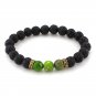 8mm Lava Stone Beads Bracelet Men Strand Bracelets For Women Handmade 2017