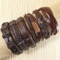 6pcs Handmade Punk Charms Men Braclet For Women Ethnic Tribal Wrap Black Br
