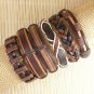 6pcs Handmade Punk Charms Men Braclet For Women Ethnic Tribal Wrap Black Br