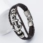 Good price !2017 Fashion Charm Leather Anchor Men's Bracelets Hot Bangle H