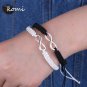 KOMi 2pcs Handmade Woven 8 Words Lucky Friendship Bracelet Set Infinity Lov