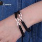 KOMi 2pcs Handmade Woven 8 Words Lucky Friendship Bracelet Set Infinity Lov