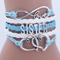 NingXiang 2017 Handmade Antique Silver Infinity Love Mom Grandma Sister Let