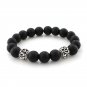 Men's Handmade Charm Bracelet Crystal Matt  Beaded Bracelets for Male Vinta