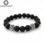 Men's Handmade Charm Bracelet Crystal Matt  Beaded Bracelets for Male Vinta