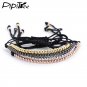 Trendy Handmade Brand Men Bracelet Macrame Jewelry 4mm Copper Beads Braided