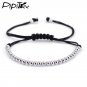 Trendy Handmade Brand Men Bracelet Macrame Jewelry 4mm Copper Beads Braided