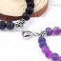 Hot Sale 2pcs/set Beads Bracelet For Lovers Natural Stone Distance Hea