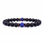 Volcanic Stone Bracelet For Men Lava Wooden 8mm Beads Bracelet Tibetan