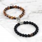 Hot Sale 2pcs/set Beads Bracelet For Lovers Natural Stone Distance Hea