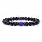 Volcanic Stone Bracelet For Men Lava Wooden 8mm Beads Bracelet Tibetan
