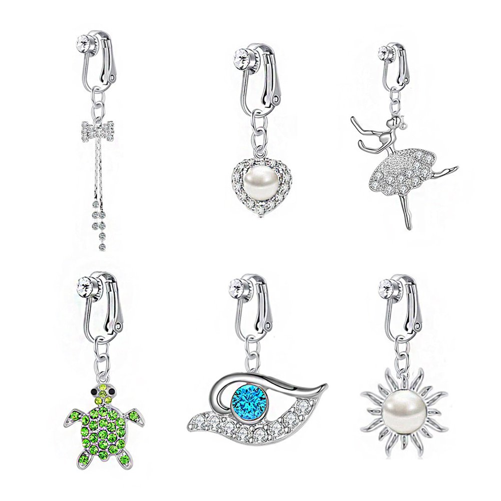 Faux Fake Belly Ring Butterfly Fake Belly Piercing Clip on Umbilical N