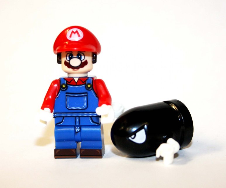 Mario with Bullet minifigure The Super Mario Bros. Movie building toy figure
