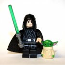 Luke Skywalker with Yoda Star Wars Custom minifigure movie building toy figure