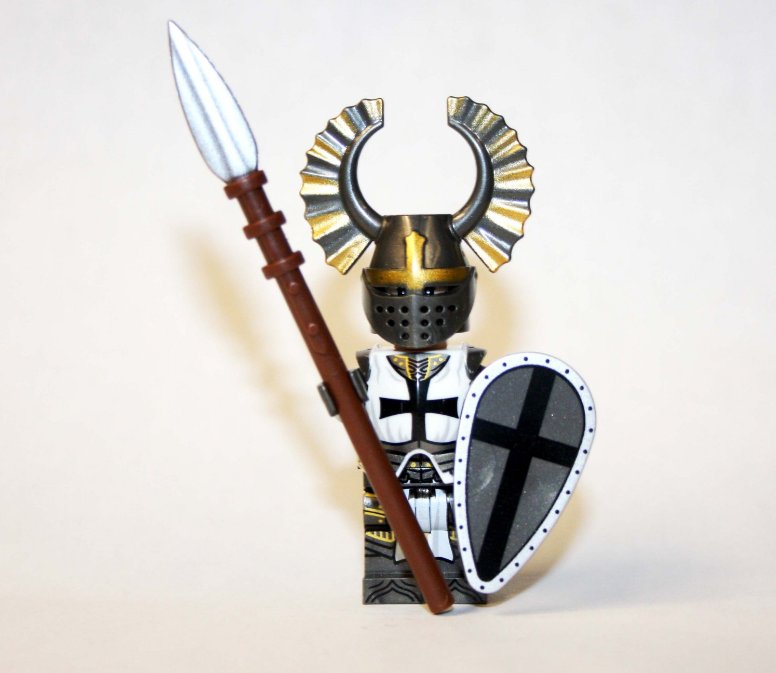 Teutonic Knight with Spear minifigure building army castle knight Army toy figure