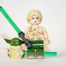 Luke Skywalker Dagobah with Yoda Star Wars Custom minifigure movie building toy figure